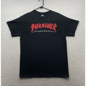 Thrasher Graphic T-Shirt Adult Medium Skate Grunge Punk Magazine Oriental Script